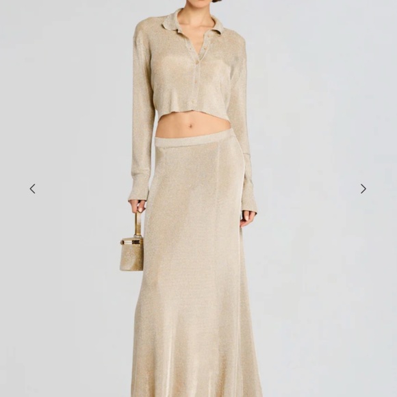 Gold Retrofete Maxi Skirt - Picture 2 of 5